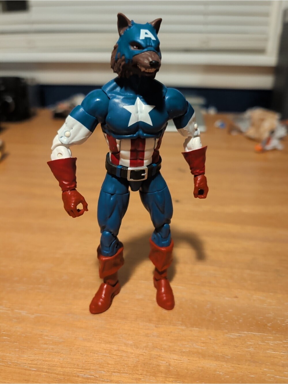 Cap Wolf Captain America Marvel Legends Red Skull Wave Action Figure Incomplete